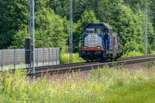 Lokomotywa 6Dg-149 jadąca luzem — Jasień